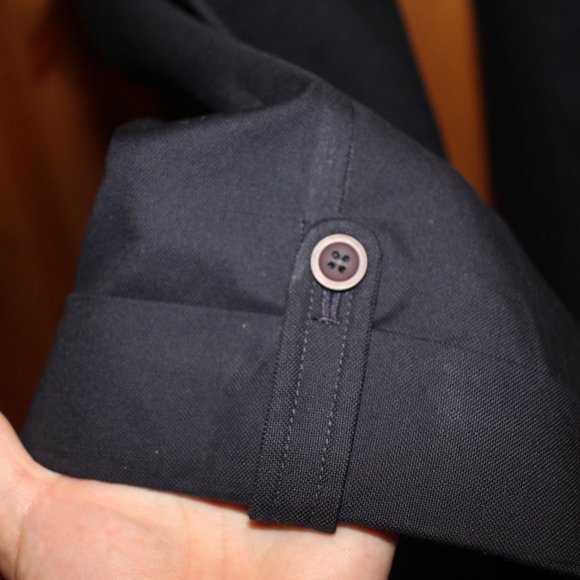 Charter Club Alison Fit Cropped Pant Button Hem NWT Navy Size 10 - Picture 6 of 13